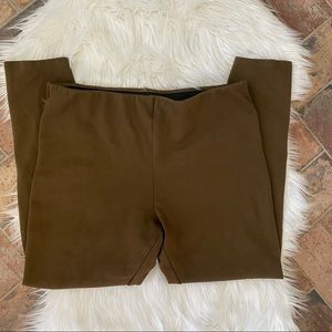 [Free People] Brown Suede Cropped Pants - Medium